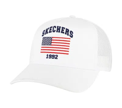Skechers Usa Flag Hat In White