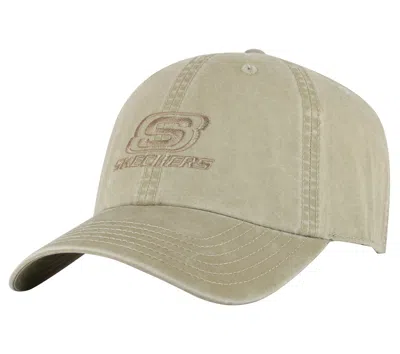 Skechers Washed Triple S Hat In Brown