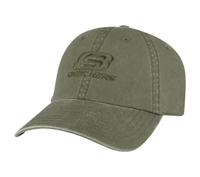 Skechers Washed Triple S Hat In Green