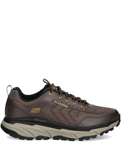 Skechers Waterproof Lace-up Sneakers In Brown