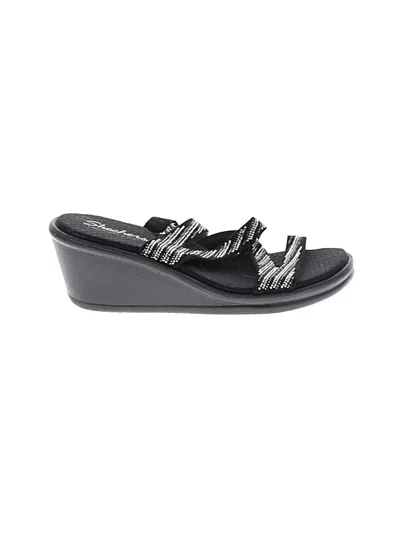 Pre-owned Skechers Wedges In Black