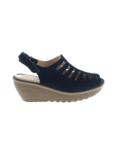 Pre-owned Skechers Wedges In Blue