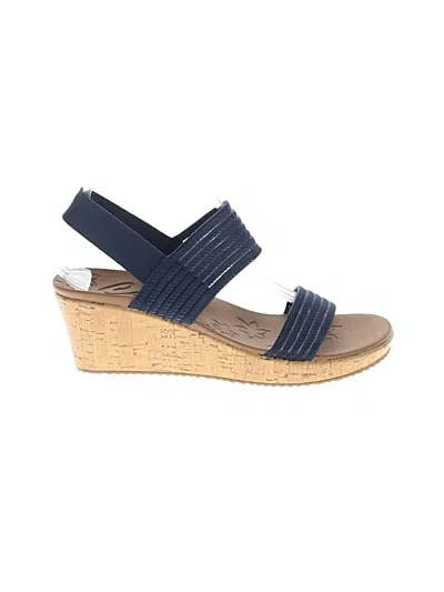 Pre-owned Skechers Wedges In Blue