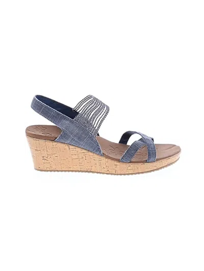 Pre-owned Skechers Wedges In Blue