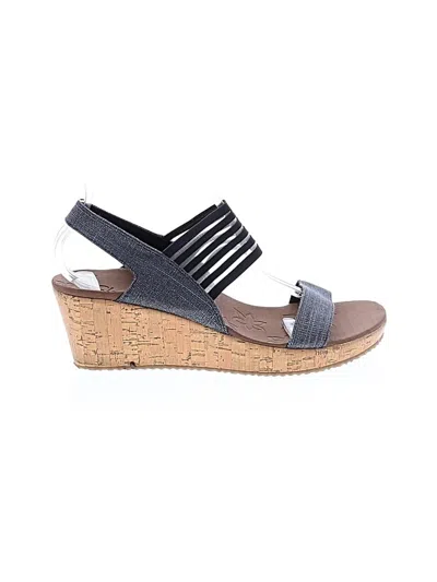 Pre-owned Skechers Wedges In Blue