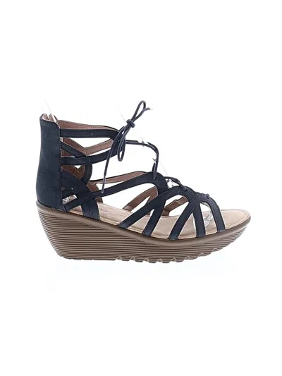 Pre-owned Skechers Wedges In Blue