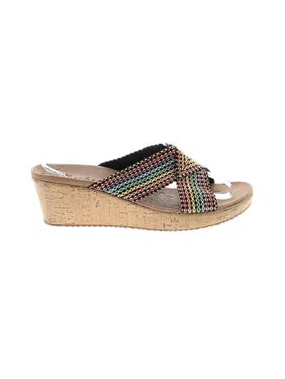 Pre-owned Skechers Wedges In Brown