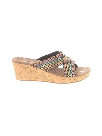 Pre-owned Skechers Wedges In Brown