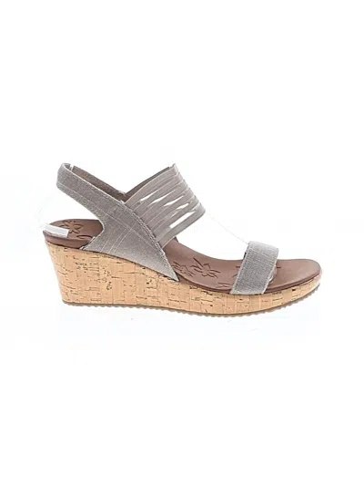 Pre-owned Skechers Wedges In Gray