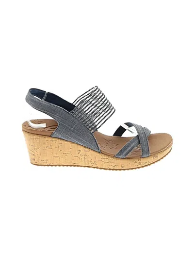 Pre-owned Skechers Wedges In Gray