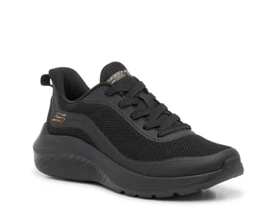 Skechers Wide Width Bobs Sport Squad Waves Sneaker In Black