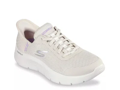 Skechers Wide Width Hands Free Slipins Go Walk Flex Grand Entry Slipon Sneaker In White