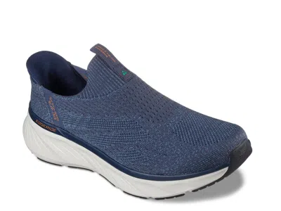 Skechers Wide Width Hands Free Slipins Relaxed Fit Edgeride Commissioner Sneaker In Blue