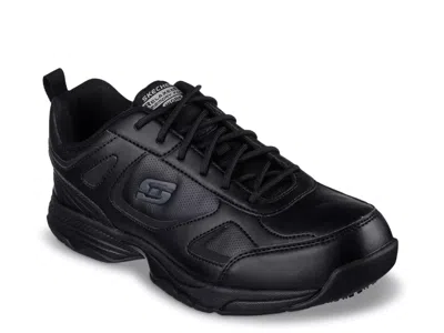Skechers Wide Width Work Relaxed Fit Dighton Sr Sneaker In Black
