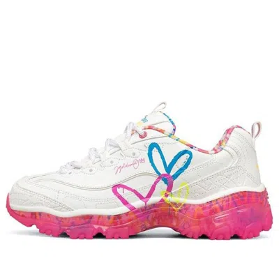 Skechers (wmns) James Goldcrown X  D'lites Crystal Low Top Running Shoes Pink/white In Multi