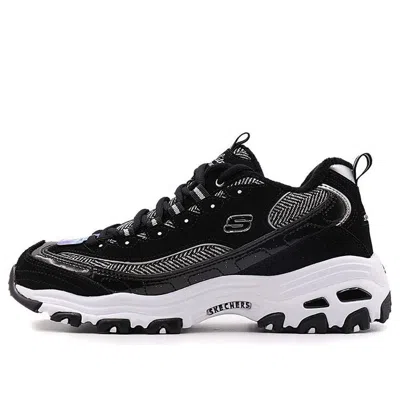 Skechers (wmns)  D Lites Low-top Running Shoes Black/white In Multi