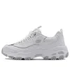 Skechers (wmns)  D'lite-looking Glass 'white Grey' In Neutral
