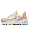 Skechers (wmns)  D'lites 1.0 Low Running Shoes Gs White/yellow In Multi