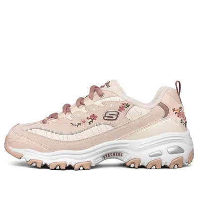 Skechers (wmns)  D'lites 1.0 Low-top Thick Bottom Running Shoes Pink/white