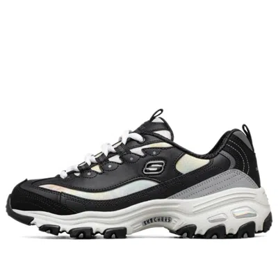 Skechers (wmns)  D'lites 1.0 Running Shoes Black/white/grey In Multi