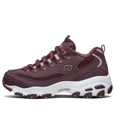 Skechers (wmns)  D'lites 1.0 Running Shoes Red/white In Brown