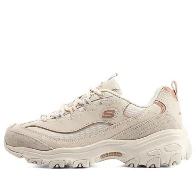 Skechers (wmns)  D'lites 1.0 'white Pink' In Nude