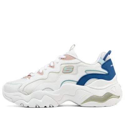 Skechers (wmns)  Dlites 3-high Alert Shoes 'white Blue' In Multi