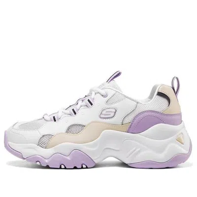 Skechers (wmns)  D'lites 3.0 Low Running Shoes Gs White/purple In Multi