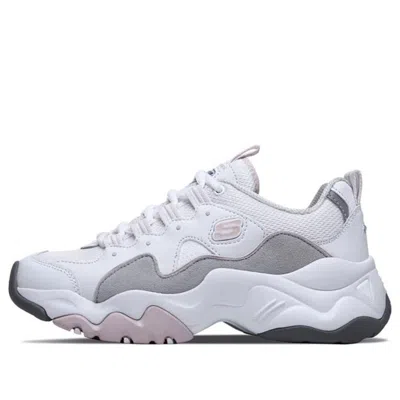 Skechers (wmns)  D'lites 3.0 Low-top Running Shoes White/pink/gray