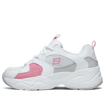Skechers (wmns)  D'lites Airy 2.0 Low-top Running Shoes Pink/white In Multi