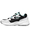 Skechers (wmns)  D'lites Airy Low-top Running Shoes White/black/green