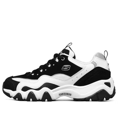 SKECHERS (WMNS) SKECHERS D'LITES LOW DAD SHOES GS BLACK/WHITE/GREY