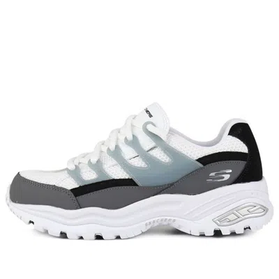 Skechers (wmns)  D'lites Low-top Daddy Shoes White/grey In Gray