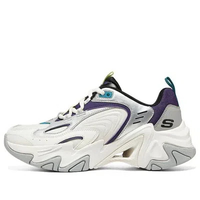 Skechers (wmns)  D'lites Stamina Shoes 'white Silver Purple'