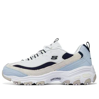 Skechers (wmns)  D'lites Varsity Spirit Shoes 'white Blue Black' In Multi