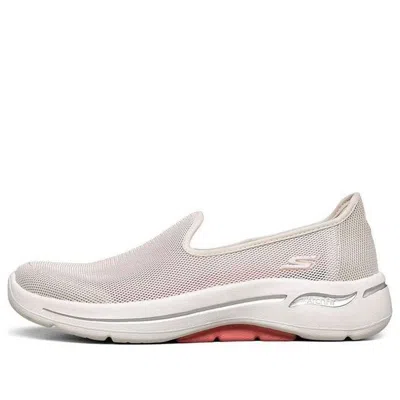 Skechers (wmns)  Go Walk Arch Fit Loafers Pink/white In Gray