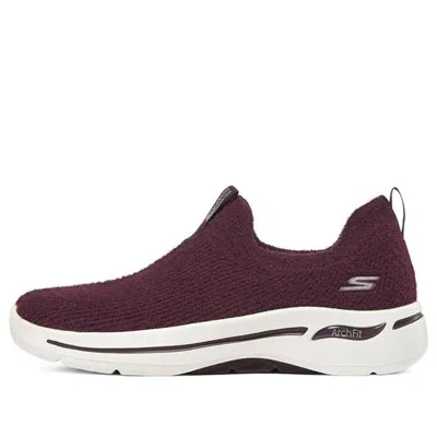 Skechers (wmns)  Go Walk Arch Fit 'wine Red White' In Purple