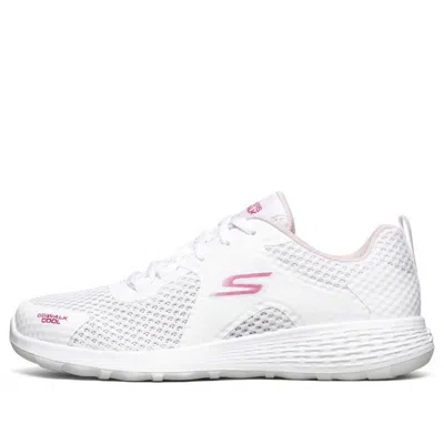 Skechers (wmns)  Go Walk Cool Running Shoes White/pink In Multi