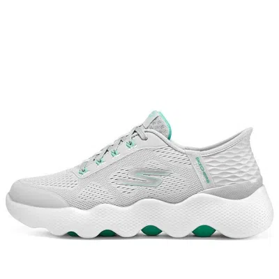 Skechers (wmns)  Go Walk Massage Fit 'grey Aqua' In Multi
