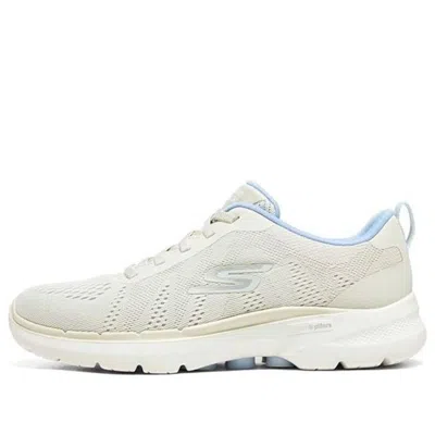 Skechers (wmns)  Gowalk 6 'white Blue' In Gray