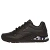 Skechers Womens Black Uno Stand On Air Faux-leather Trainers In Black