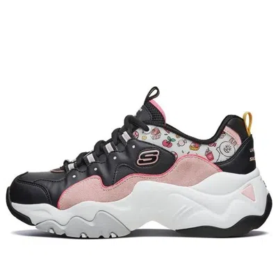 Skechers (wmns)  X Line Friends D'lites 3.0 Low-top Clunky Shoes Black/pink