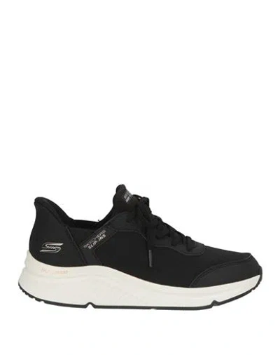 Skechers Woman Sneakers Black Size 9 Textile Fibers