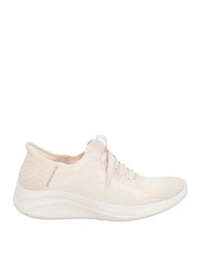 Skechers Woman Sneakers Ivory Size 5 Textile Fibers In White