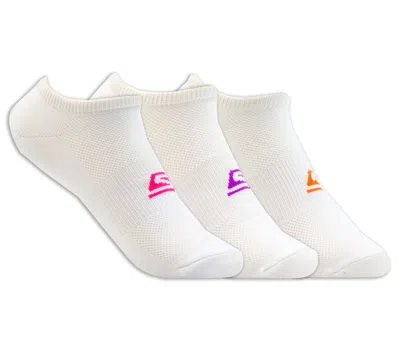 Skechers Women's 3 Pack No Show Stretch Socks In White