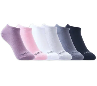 Skechers Women's 6 Pack Color Liner Socks In Pink