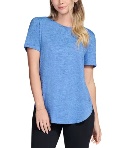 Skechers Women's Active Go Walk Wear Go Dri Swift Tunic T-shirt In Blue