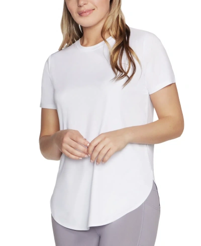 Skechers Women's Active Go Walk Wear Go Dri Swift Tunic T-shirt In Bright White