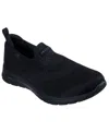 Skechers Street Billion Losta Womens Elastic Gore Cross Strap Design For Sock-like Comfort Slip-on Sneakers In Black