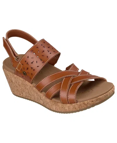 Skechers Arch Fit Beverlee 2.0 Natural Era Wedge Sandal In Brown